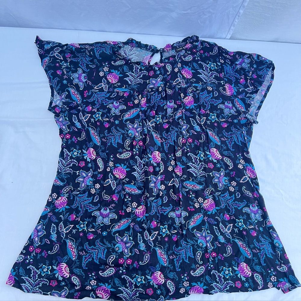 Lane Bryant Multicolor Floral Blouse 18